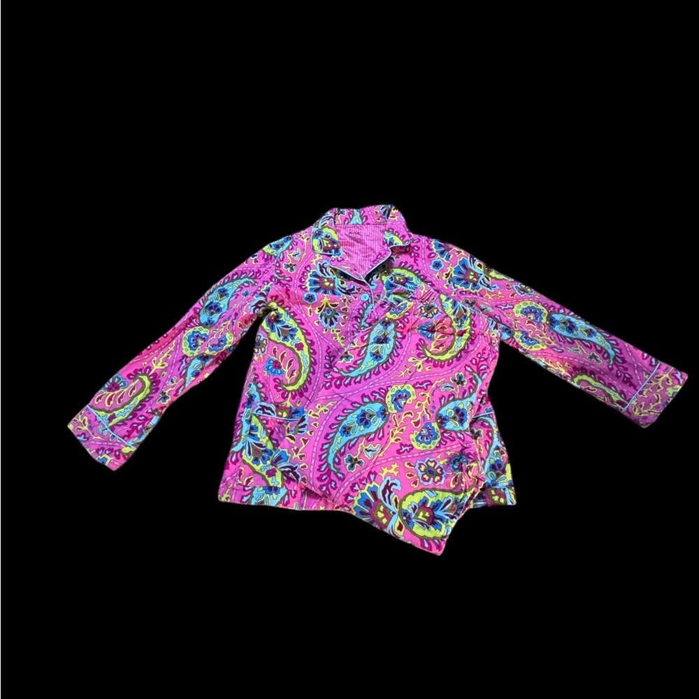 Nick & Nora Pink Paisley Pajama Top